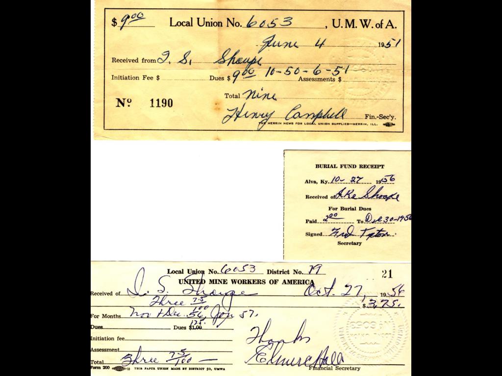 Misc. Receipts from Black Star & UMWA.jpg